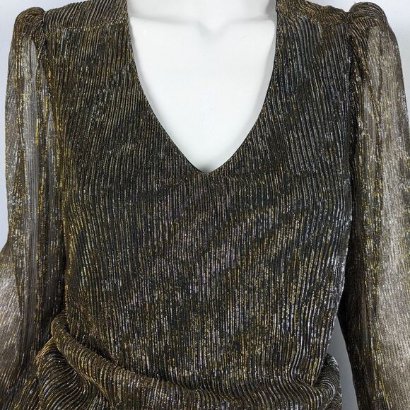 NWT Gold metallic shimmer top by Heartloom - Picture 9 of 11
